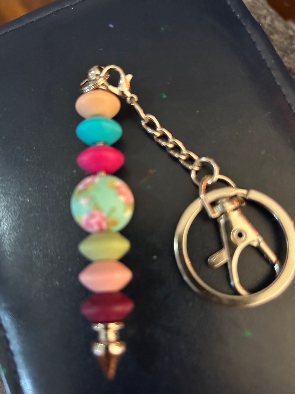 Beaded Multi-Color Keychain Charm - Picture 11 of 16